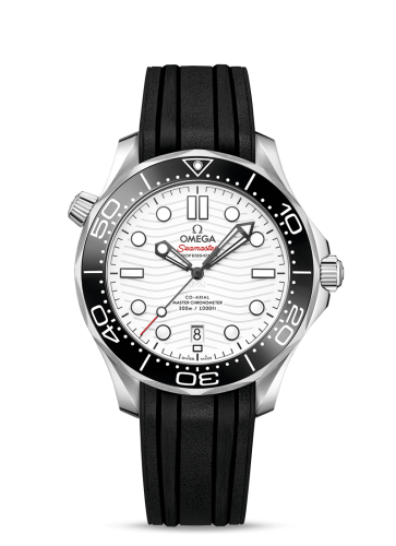 Omega Seamaster Diver 300M Master Co-Axial 42 Stainless Steel / White / Rubber